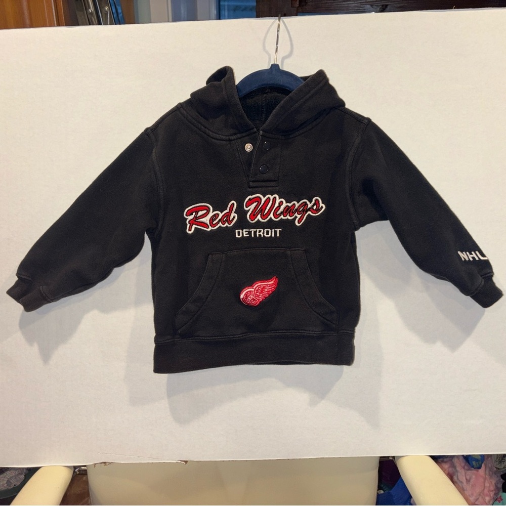 NHL Detroit Red Wings Kids Black Hoodie